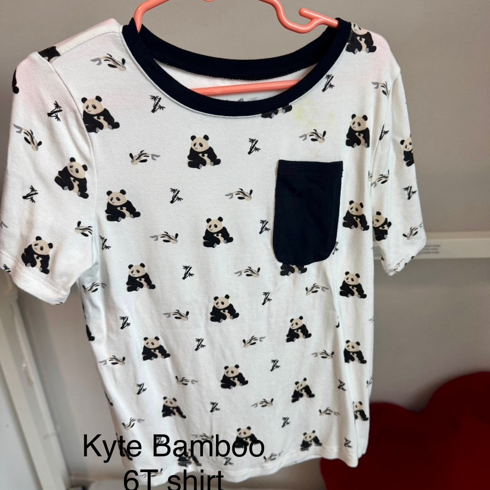 Kyte BABY White and Black Panda Short Sleeve Tee